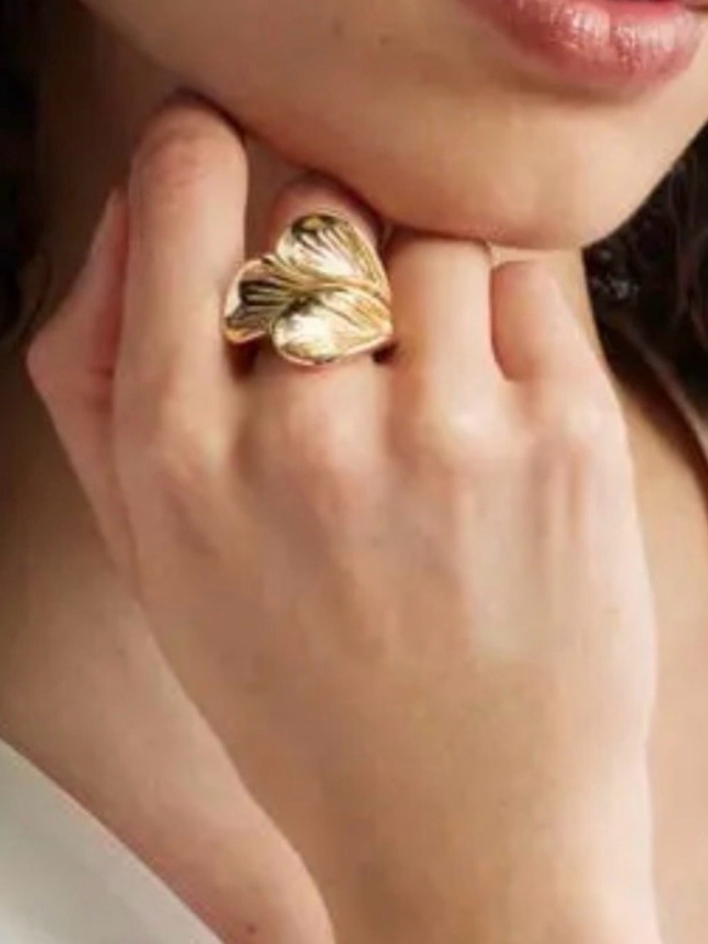 Nordstrom Gold Leaf Petal Ring